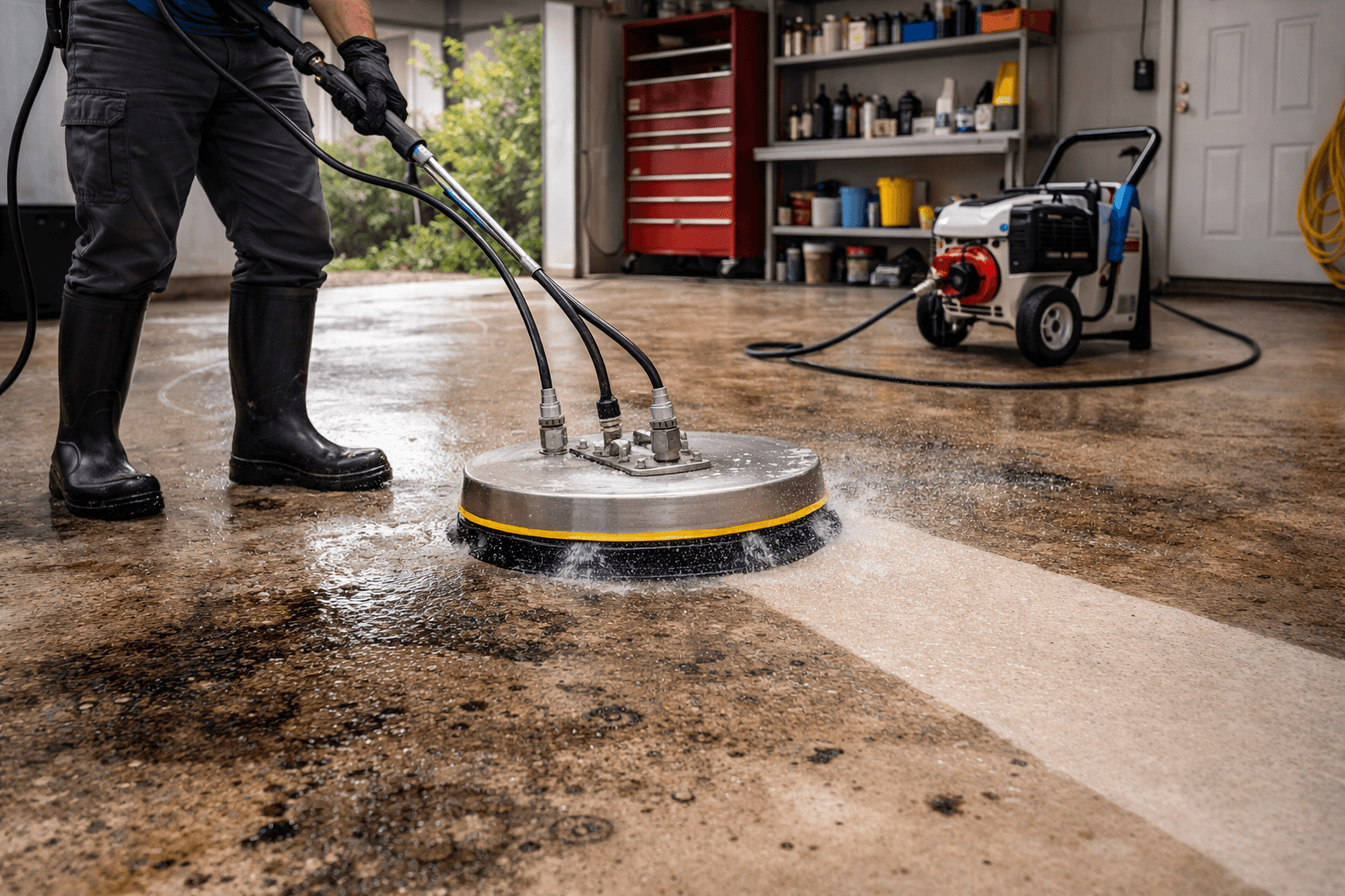 Garage Floor Deep Clean